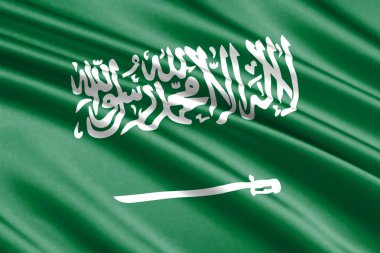 güzel renkli dalgalanan bayrak, Suudi Arabistan