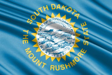 South Dakota state, ABD güzel renkli dalgalanan bayrağı