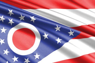 Ohio state, ABD güzel renkli dalgalanan bayrağı