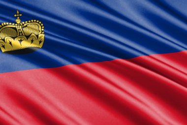 güzel renkli dalgalanan bayrak Liechtenstein