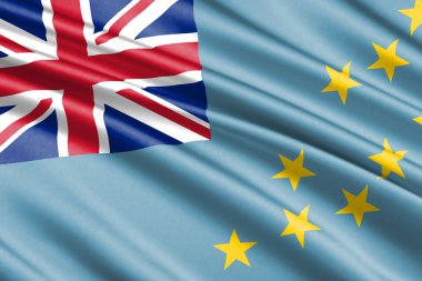 Tuvalu güzel renkli dalgalanan bayrağı