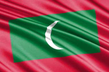 güzel renkli dalgalanan bayrak Maldivler