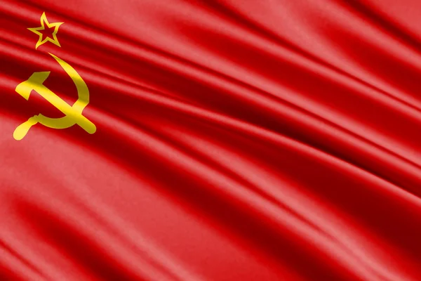 Beautiful Colorful Waving Flag Soviet Union — Stock Photo, Image