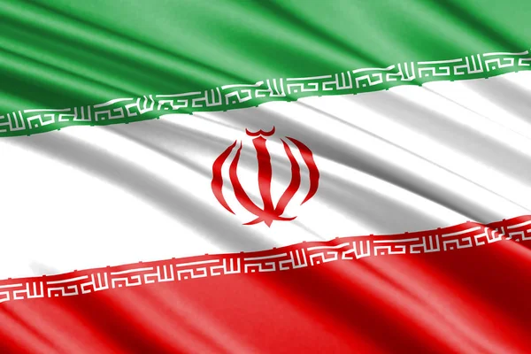 güzel renkli dalgalanan bayrak İran