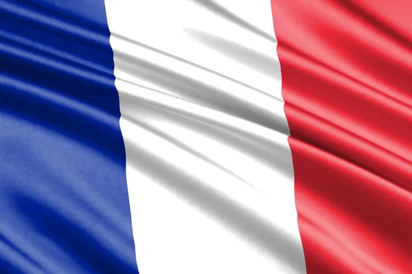 Bela Bandeira Acenar Colorido França — Fotografia de Stock