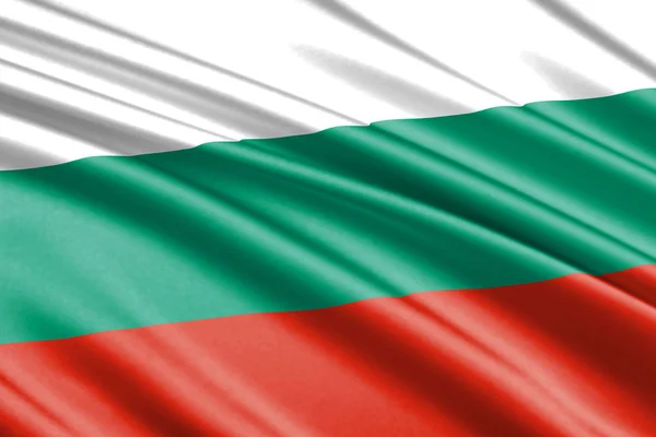 Güzel Renkli Dalgalanan Bayrak Bulgaristan — Stok fotoğraf