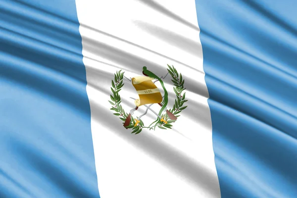 Beautiful Colorful Waving Flag Guatemala — Stock Photo, Image