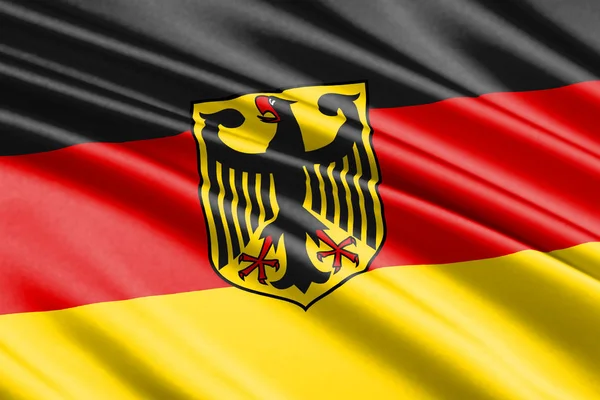 Красивый Разноцветный Флаг Германии — стоковое фото