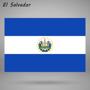 El Salvador, vektör, illüstrasyon renkli bayrak  