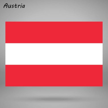 Avusturya, vektör, illüstrasyon renkli bayrak 