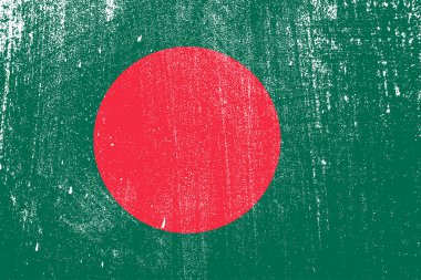 Bangladeş, vektör, illüstrasyon grunge renkli bayrak 