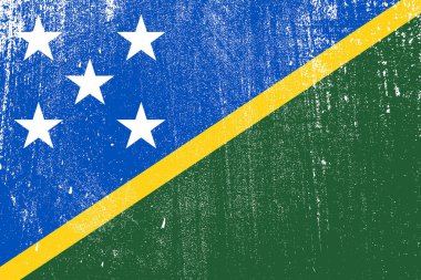 Solomon Adaları, vektör, illüstrasyon grunge renkli bayrak 