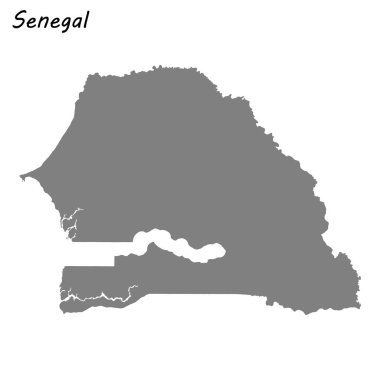 Yüksek kaliteli harita Senegal