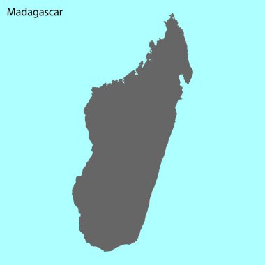 Yüksek kaliteli Madagaskar haritası