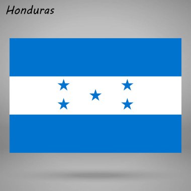 Honduras, vektör, illüstrasyon renkli bayrak  