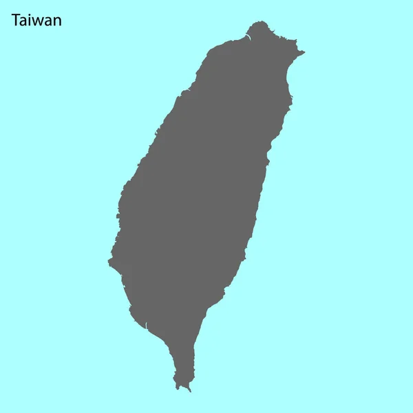Υψηλής Ποιότητας Χάρτη Της Ταϊβάν — Διανυσματικό Αρχείο