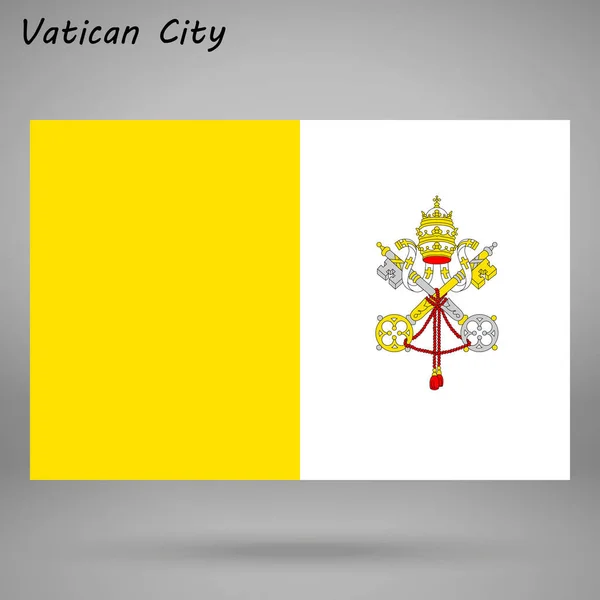 Drapeau Coloré Cité Vatican Vecteur Illustration — Image vectorielle