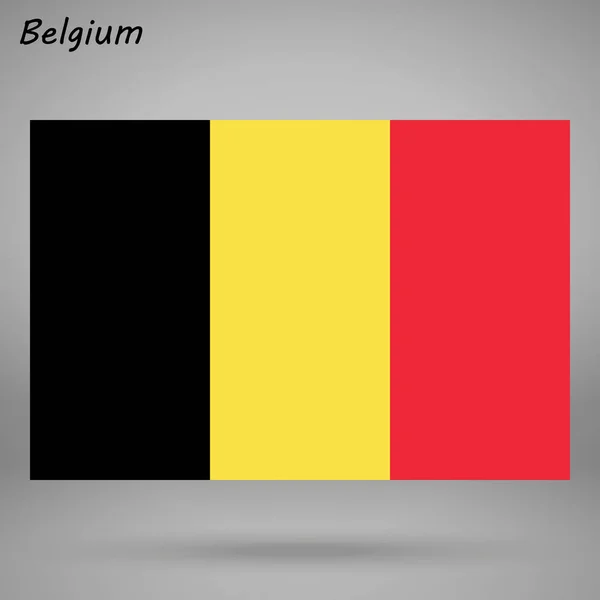 Färgglada Flagga Belgien Vektor Illustration — Stock vektor