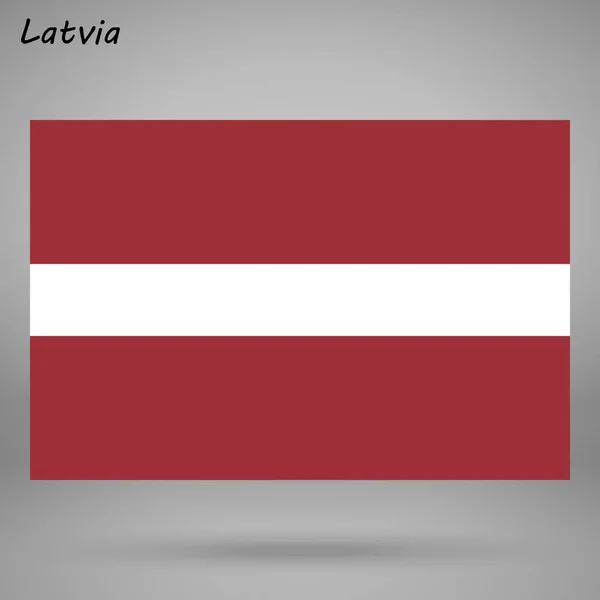 Bandeira Colorida Letónia Vetor Ilustração — Vetor de Stock