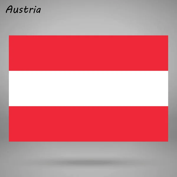 Bandeira Colorida Áustria Vetor Ilustração — Vetor de Stock