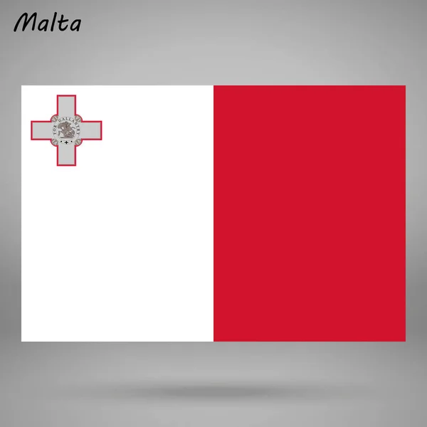 Kleurrijke Vlag Van Malta Vector Illustratie — Stockvector