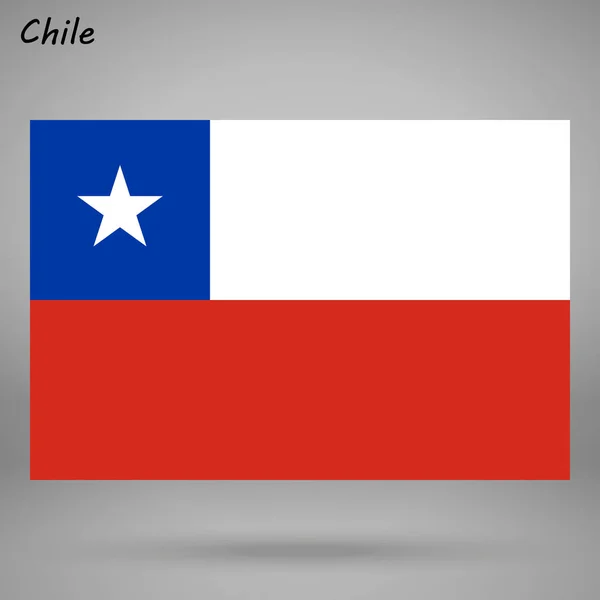 Bandeira Colorida Chile Vetor Ilustração —  Vetores de Stock