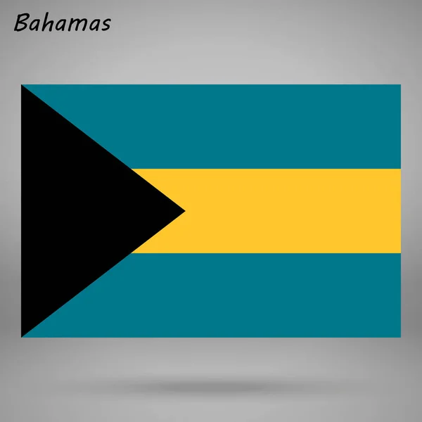 Bandeira Colorida Bahamas Vetor Ilustração — Vetor de Stock