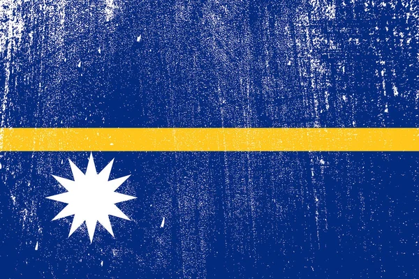 Grunge Barevná Vlajka Nauru Vektor Ilustrace — Stockový vektor