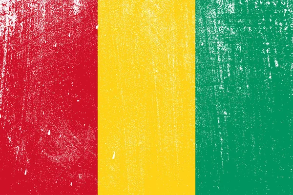 Grunge renkli bayrak Gine, vektör, illüstrasyon 