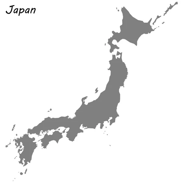 Υψηλής Ποιότητας Χάρτη Της Ιαπωνίας — Διανυσματικό Αρχείο