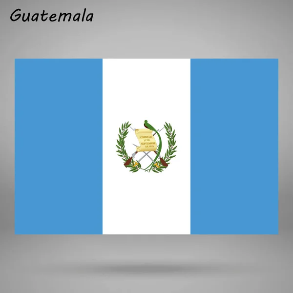 Kolorowe Flagę Gwatemali Wektor Ilustracja — Wektor stockowy