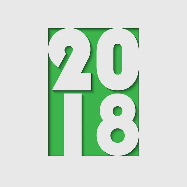 2018 幸せな新しい年のベクトルの背景 ベクトルのパンフレットのデザイン テンプレート — ストックベクタ