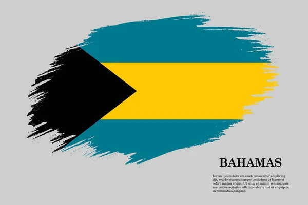 巴哈马的垃圾样式旗 画笔描边背景 — 图库矢量图片