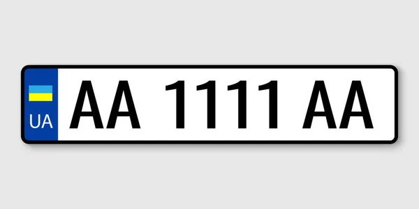 Номерний Знак Транспортного Засобу України — стоковий вектор
