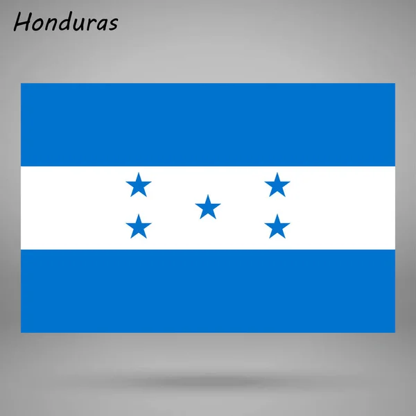 Honduras Vektor Ábra Színes Zászlaja — Stock Vector