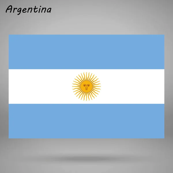 アルゼンチン ベクトル イラストのカラフルな旗 — ストックベクタ