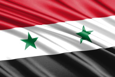 güzel renkli dalgalanan bayrak Suriye