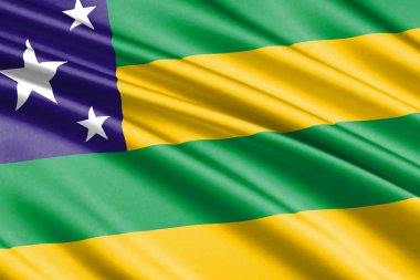 güzel renkli dalgalanan bayrak devletinin Sergipe, Brazil 