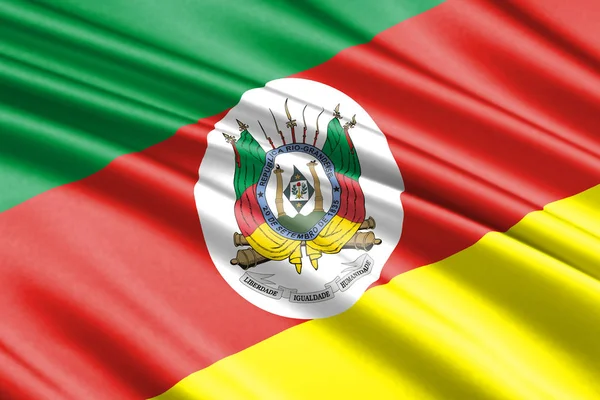 美丽的彩色挥舞着里奥格兰德做南州 巴西的旗帜 — 图库照片