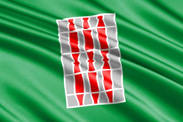Schöne Bunte Schwenkende Flagge Der Region Umbrien Italien — Stockfoto