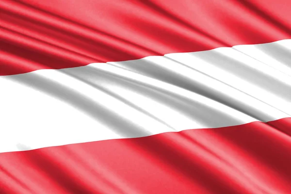 Beautiful Colorful Waving Flag Austria — Stock Photo, Image