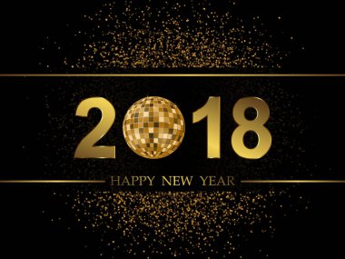 2018 kutlama kartı şablonu renkli vektör çizim