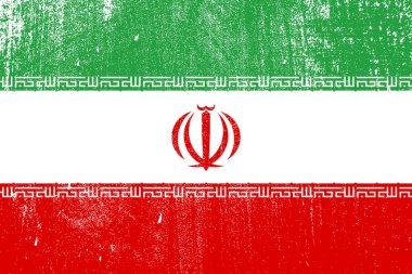 Iran, vektör, illüstrasyon grunge renkli bayrak 