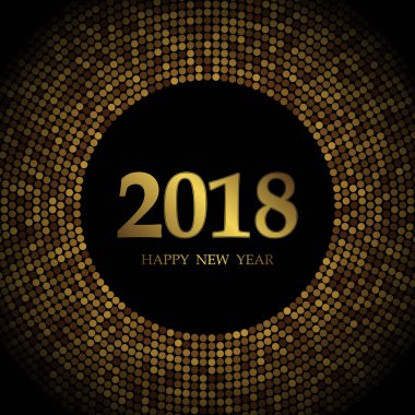 2018 kutlama kartı şablonu renkli vektör çizim