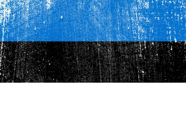 Grunge Észtország Vektor Ábra Színes Zászlaja — Stock Vector