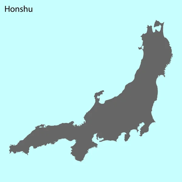 Hochwertige Karte Von Honshu — Stockvektor