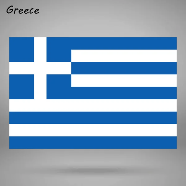 Bunte Flagge Von Griechenland Vektor Illustration — Stockvektor