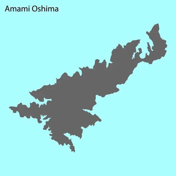 Mappa Amami Oshima Alta Qualità — Vettoriale Stock
