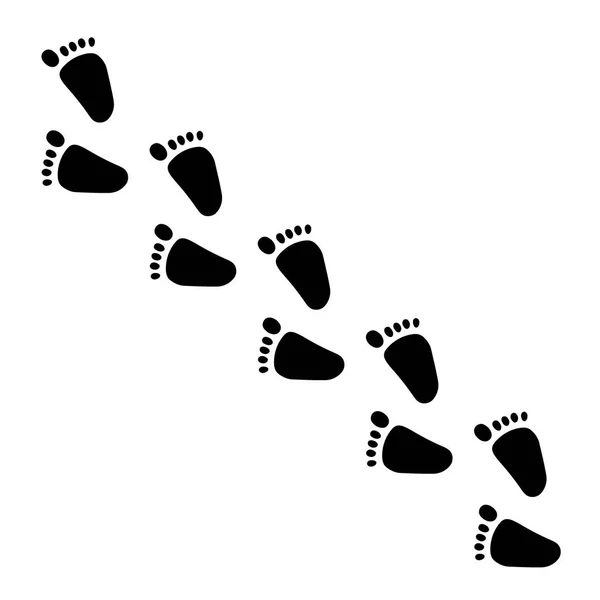 Human Foot Steps Vector Illustration — Stock Vector