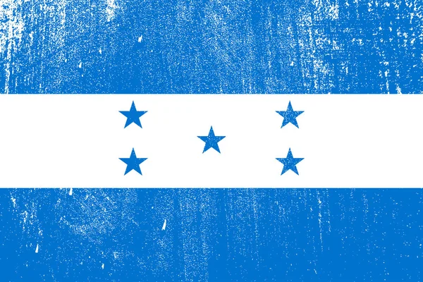 Grunge Honduras Vektor Ábra Színes Zászlaja — Stock Vector